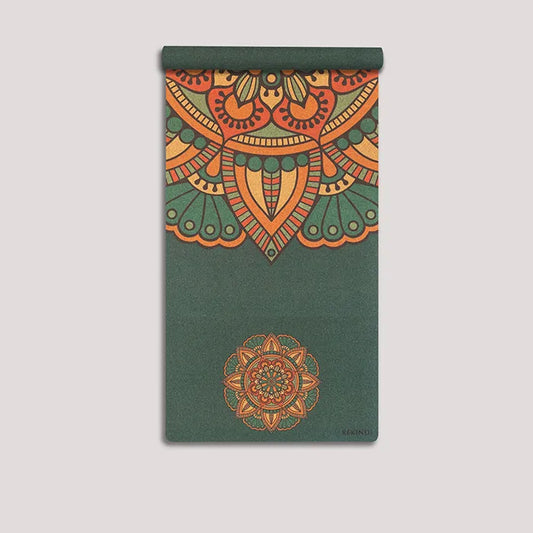 Green Mandala Premium Rubber Yoga Mat