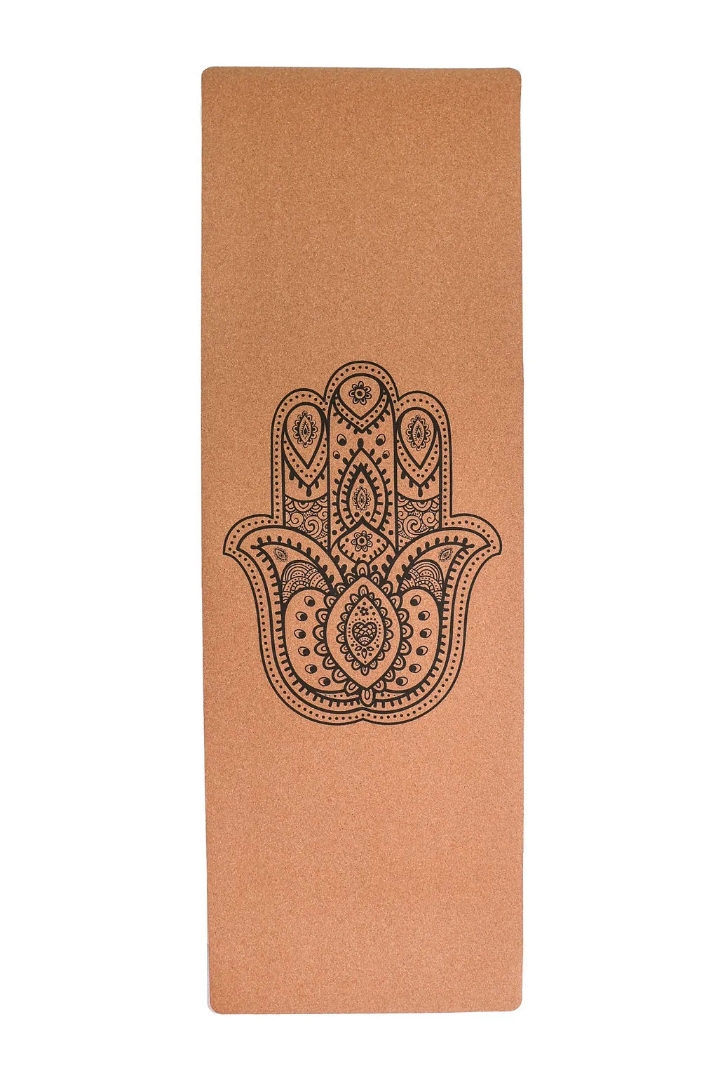 Hamsa Natural Cork Mat with Carry Strap