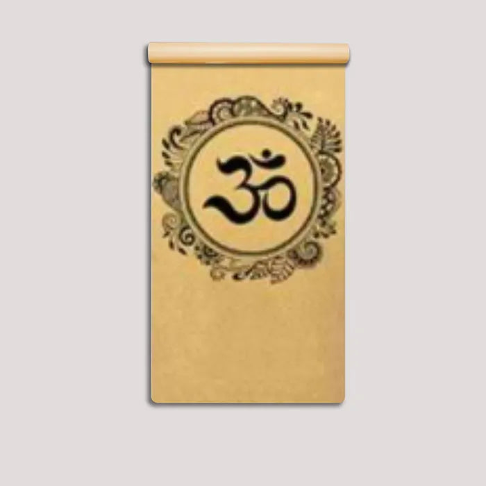 Om Natural Cork Mat with Carry Strap