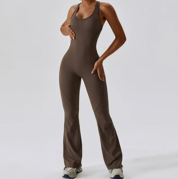 High Compression Long Yoga & Pilates One-Piece Open Back