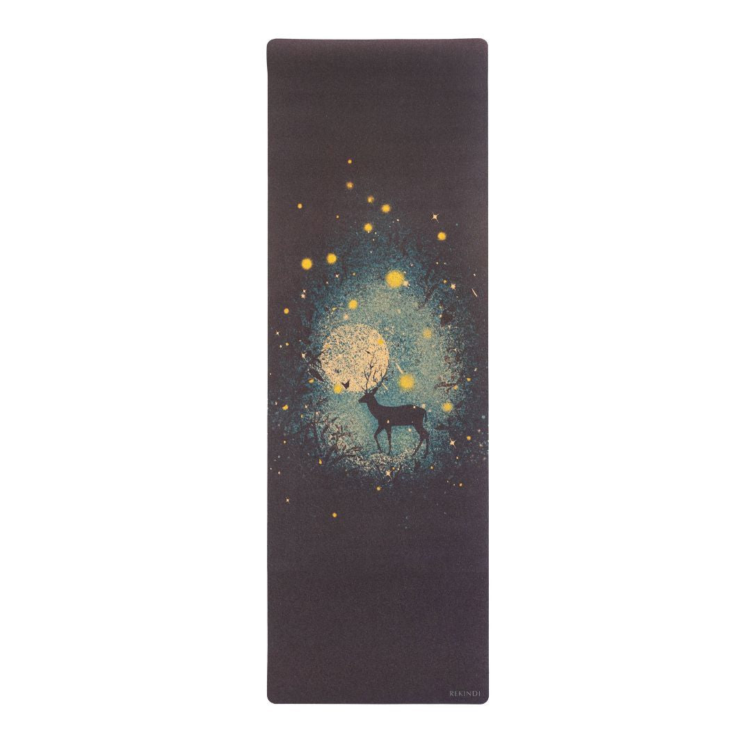 Peaceful Deer Premium Cork Yoga Mat
