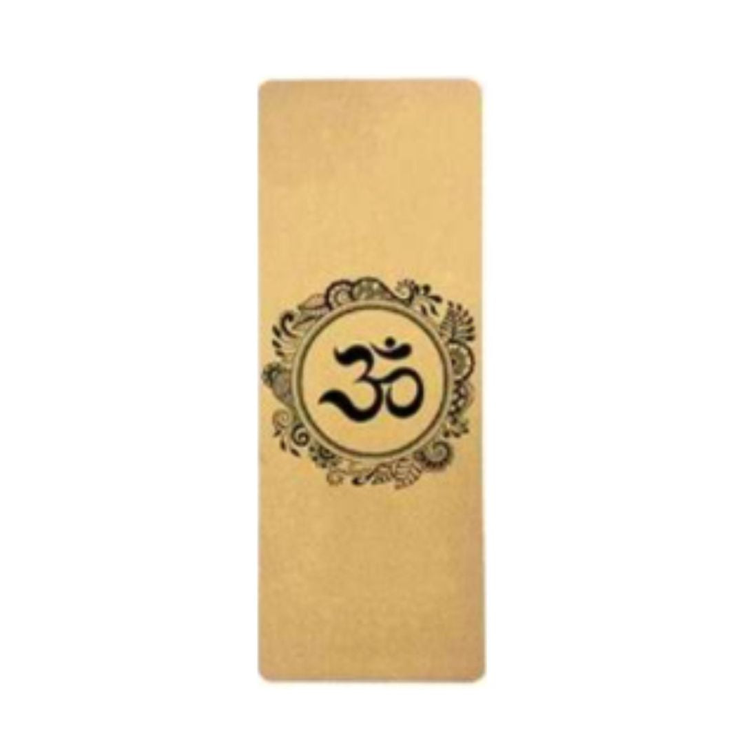 Om Natural Cork Mat with Carry Strap