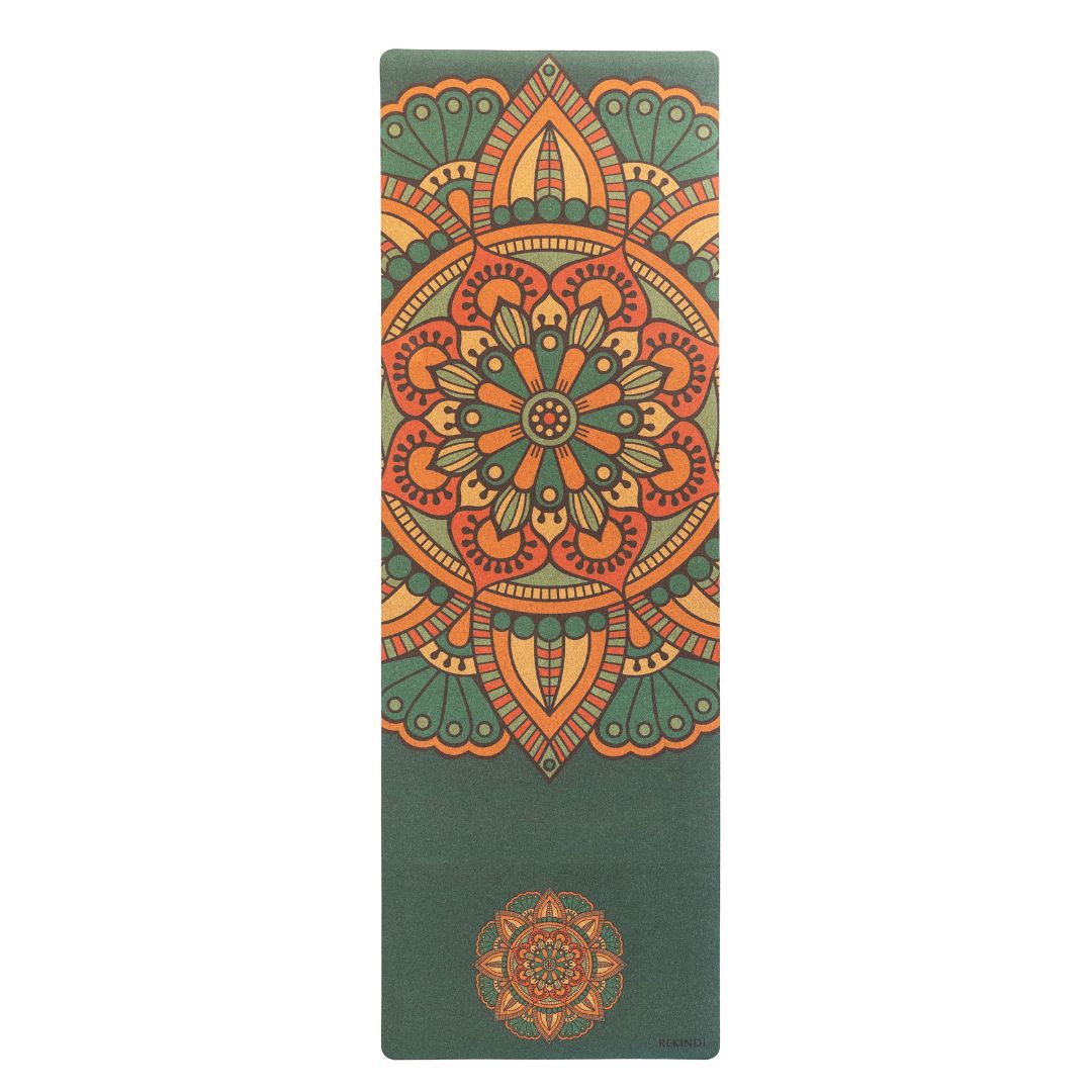 Green Mandala Premium Rubber Yoga Mat