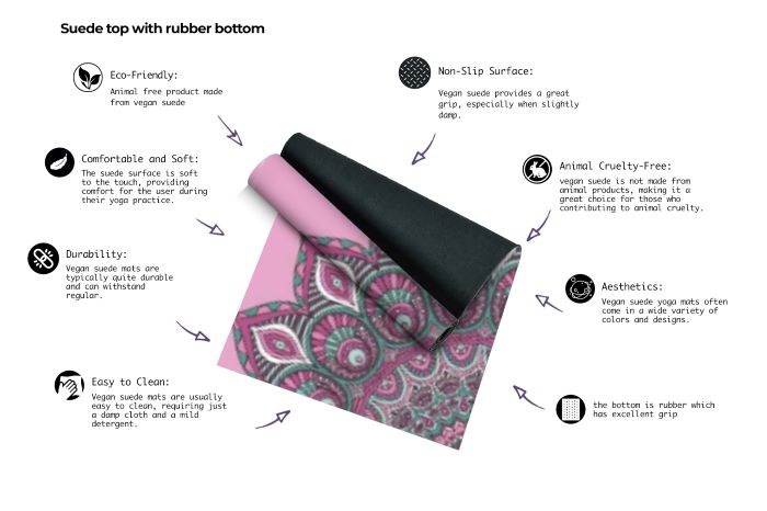 The Heart Space Luxurious Suede Yoga Mat
