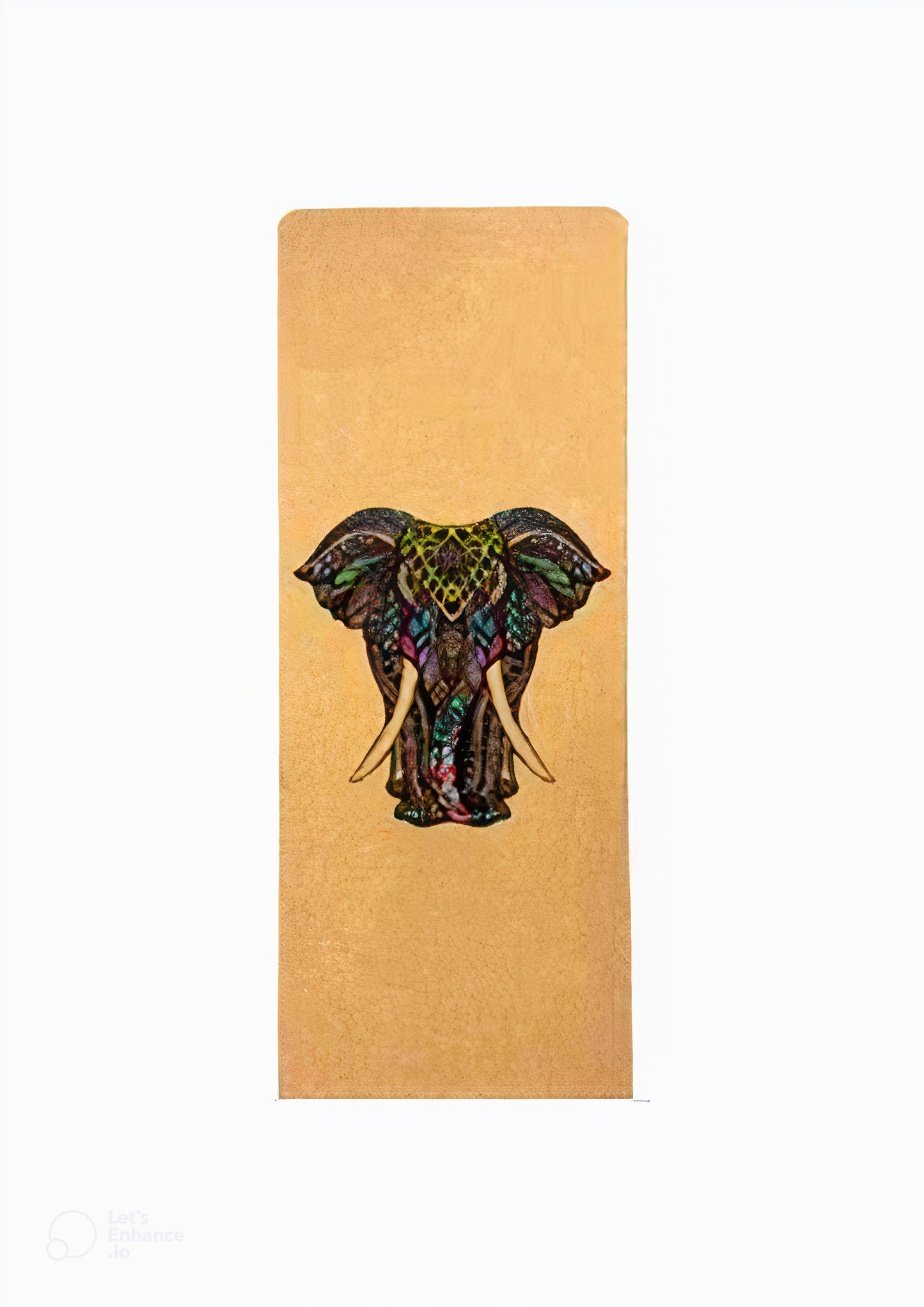 Powerful Elephant Natural Cork Mat with Carry Strap