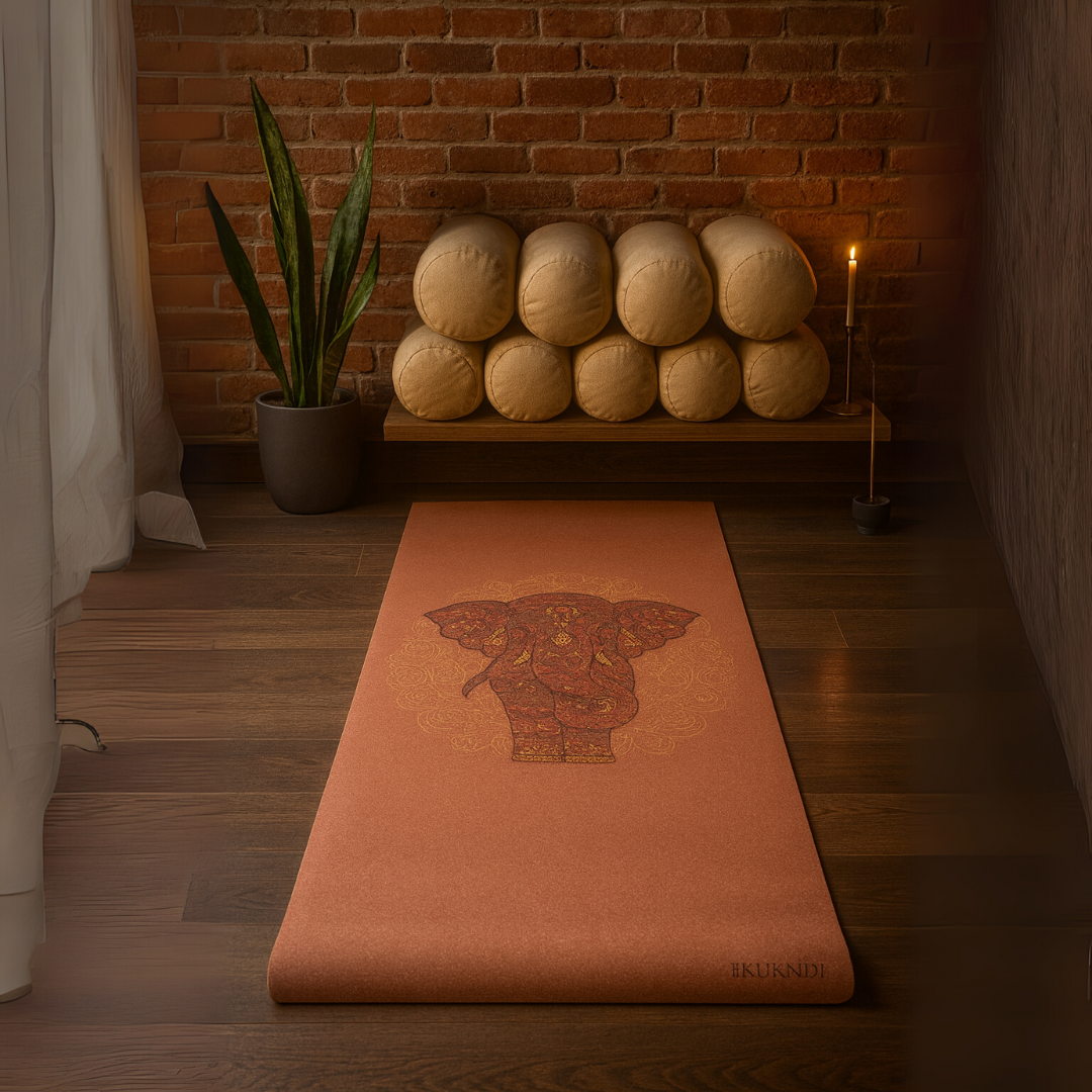 Powerful Elephant Premium Cork Yoga Mat