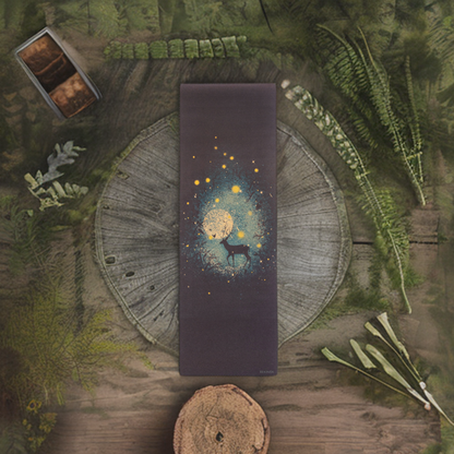 Peaceful Deer Premium Cork Yoga Mat