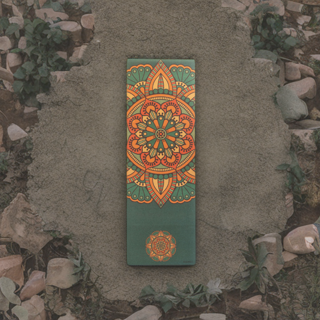 Green Mandala Premium Cork Yoga Mat